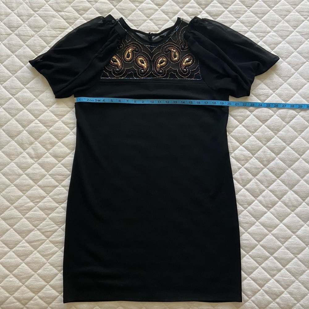 Debenhams Collection, Black Embellished Midi Dress - Picture 9 of 11